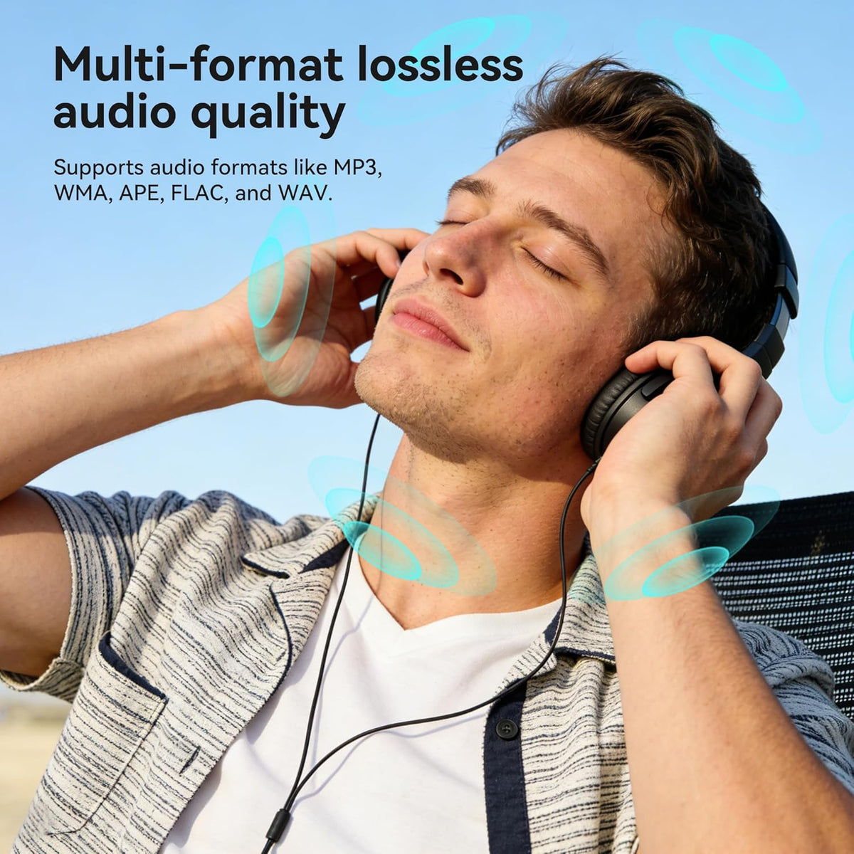 AGPTEK 64GB MP3 A55PL 2 1 USB C Player, in Type-C & USB Stick Music Player Supports Replaceable AAA Battery, FM Radio