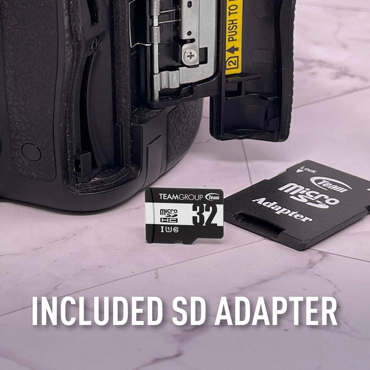 TEAMGROUP Micro 32GB x 10 Pack UHS-I U1 Class 10 SDHC SDXC Read Speed up to 100MB/s High Speed Flash Meomry Card with Adapter for Camera, Surveillance, Full HD Shooting TUSDH32GCL10U66