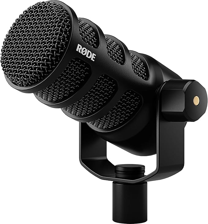 Rode PodMic USB Dynamic Broadcast Microphone (Black) with Green WS14 Pop Filter