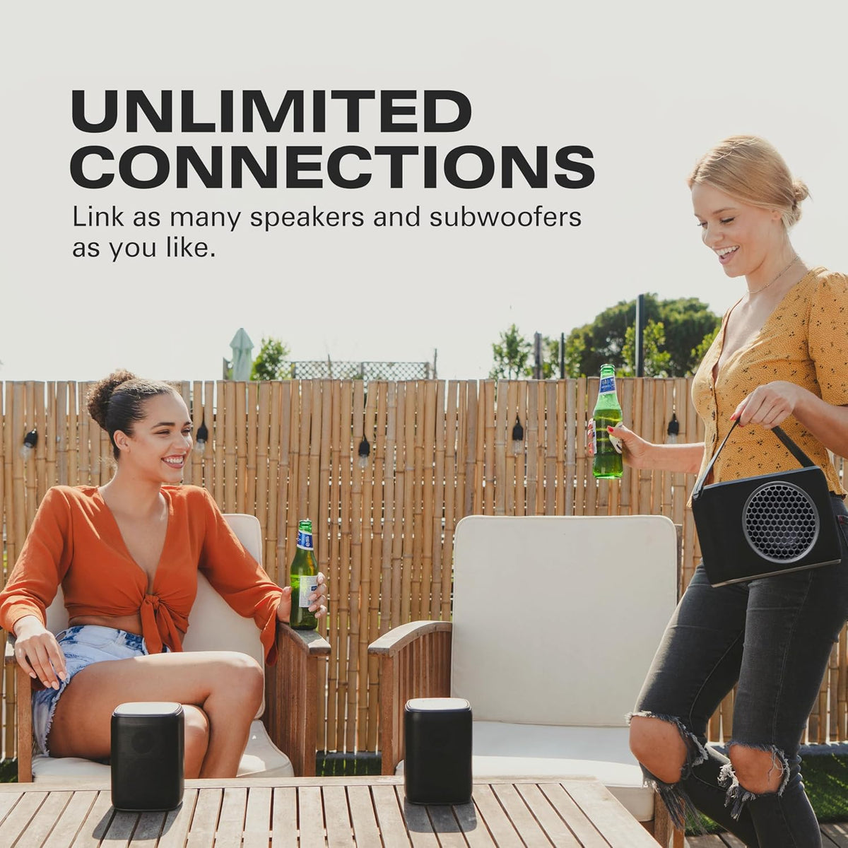 Rocksteady Stadium 2: Single Speaker - Immersive, connectible, and up to 150 ft of Range. Up to 30 Hours of Battery Life.
