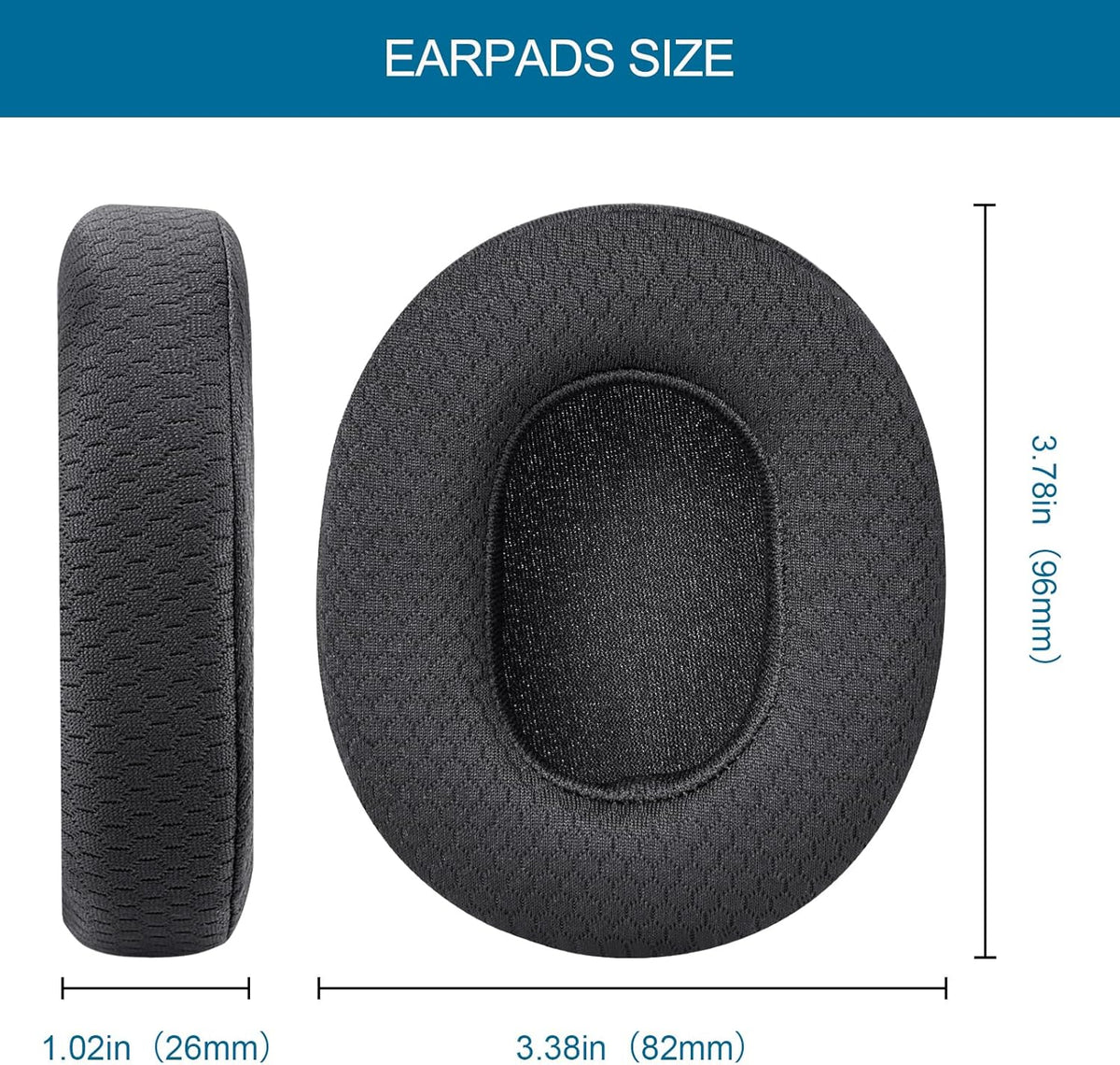 GEVO Ear Pads Replacement for Skullcandy Hesh 3 Hesh EVO Hesh ANC Headphone, Earpads Cushions for Crusher Wireless Crusher Evo Crusher ANC Headset with Memory Foam (Mesh)
