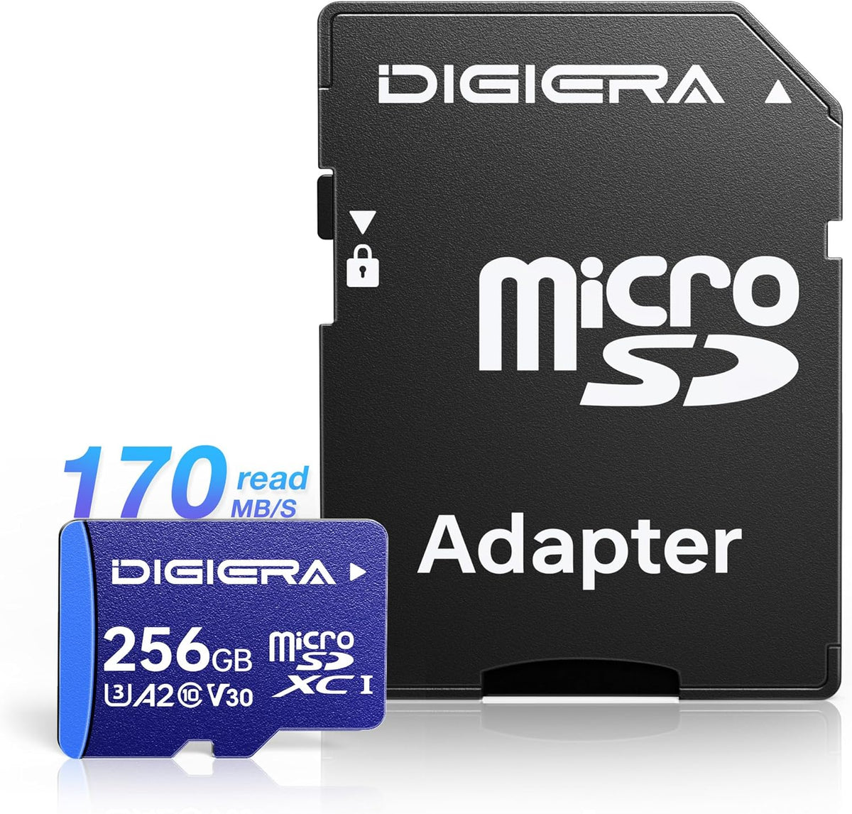 256GB LT100 microSDXC UHS-I Memory Card with Adapter - up to 170MB/s, C10, U3, V30, 4K, A2, Micro SD Card for Smartphones, Tablets, Cameras, Gaming Consoles, and Drones (1 Pack)