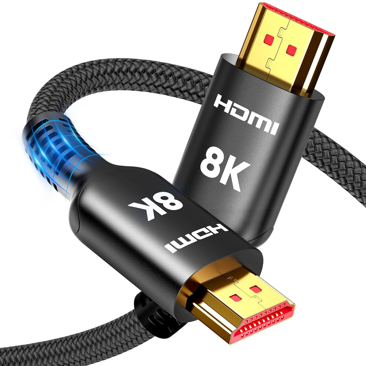8K 5FT, 48Gbps Cord-4K@120Hz 8K@60Hz, 2.2&2.3, 10 TV/PS5/HDTV/Blu-ray Highwings HDMI Cable Ultra High Speed HDMI Cable