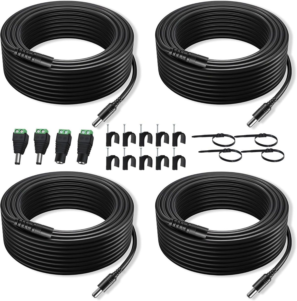 Dianrui 4 33FT(10M) 5.5mm 2.1mm 12V (2 2 PCS Dc Power Extension Cable, x Dc Extension Cord Power Adapter for Security