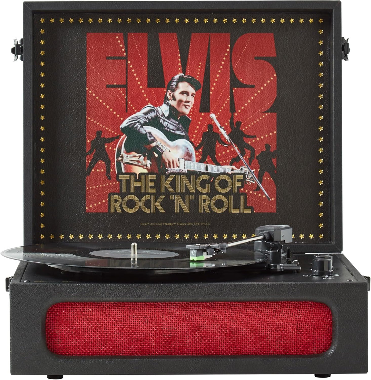 Arkrocket x Elvis Bluetooth Protable Record Player 3-Speed Bluetooth Input and Output Turntable Built-in Speakers with Magnetic Cartridge Auto Off - Elvis Presley '68