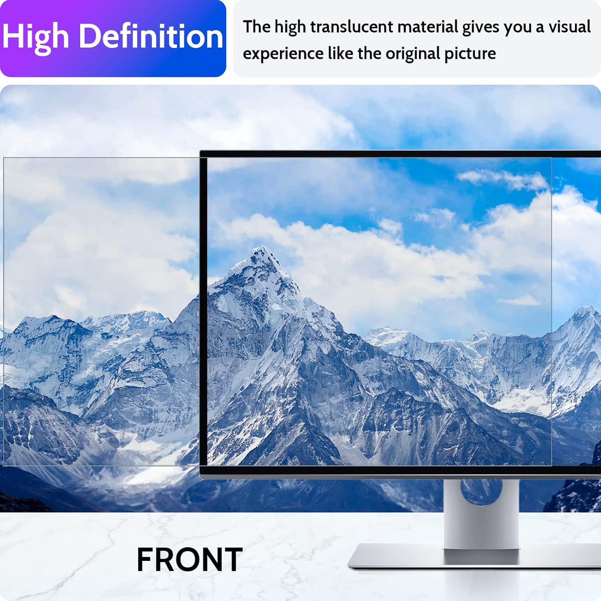 Computer Privacy Screen 23 Inch for 16:9 Widescreen Monitor, Removable 23inch Anti Blue Light Anti Glare Monitor Privacy Filter Shield