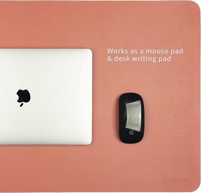 ANECDOTE Vegan Leather Desk Pad - 23.6"x17" Desk Mat for Your Office. This Quality Large Mouse Pad has Chic Elegance, Professional Look & Satisfying Touch - The Perfect Leather Mouse Pad for You!
