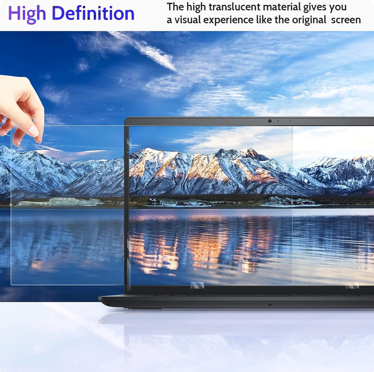 13.3 Inch Laptop Privacy Screen for 16:9 Computer Monitor, Anti Glare Blue Light Filter Protector, Removable 13 In Security Shield Compatible with Lenovo Hp Dell Acer Asus Thinkpad Envy Xps