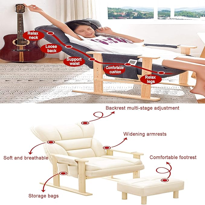 Office Chair Gaming Chair Computer Chair High Back Gaming Chair Relax Desk Chair for Racing Work ExecutiveHome Ergonomic Computer ChairOffice Chair with Footrest Adjustable Backr