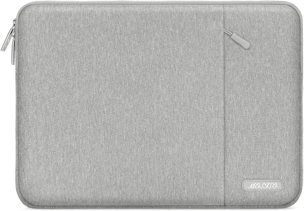 MOSISO Laptop Case 17.3 inch, 17-17.3 inch Laptop Sleeve Compatible with Dell, HP, Lenovo, Asus, Acer, Alienware, Polyester Vertical Computer Sleeve Bag with Pocket, Gray