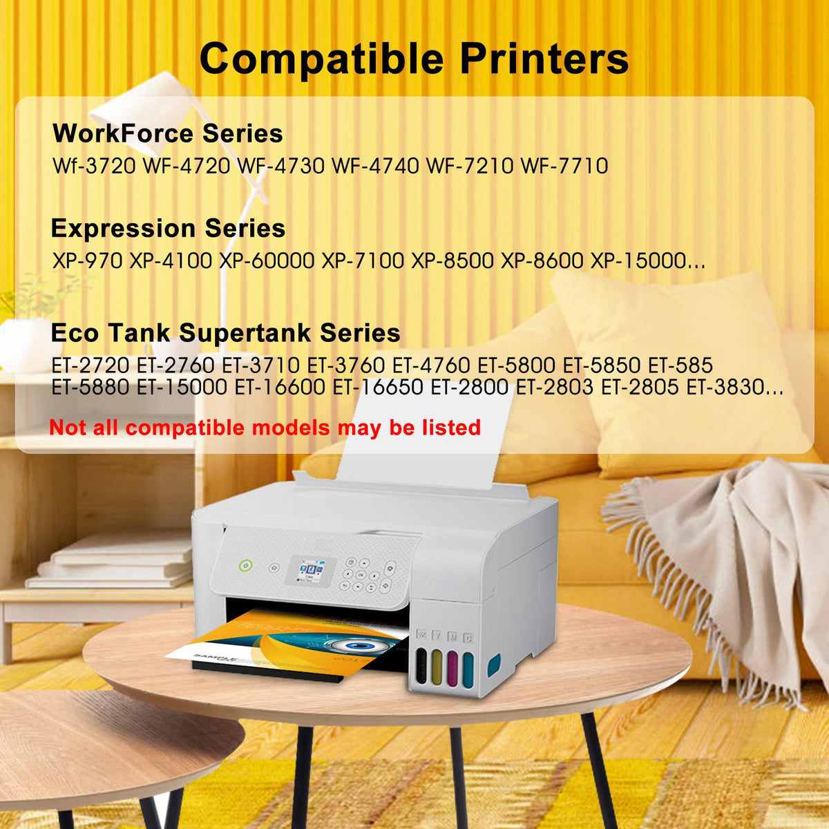 TBTeek Sublimation Ink Work with ET-7700, ET-7750 ET-2720, ET-2750, ET-4700 ET-4760 ET-15000 Inkjet Printers Heat Press Transfer on T-Shirts Mugs (ICC