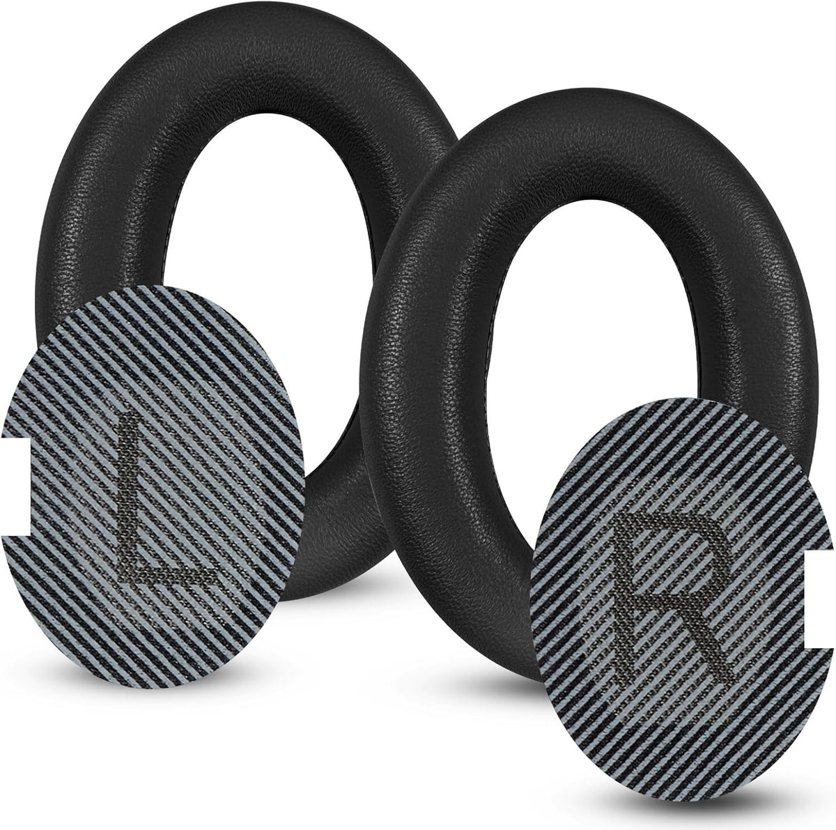 Headphones Replacement Ear Pads, Sheepskin Ear Cushions for Bose AE2/QuietComfort 15/QC25 Improved Durability, Ear Pads Cushions with High-Density Foam, Thickness and Sound Isolation - Black