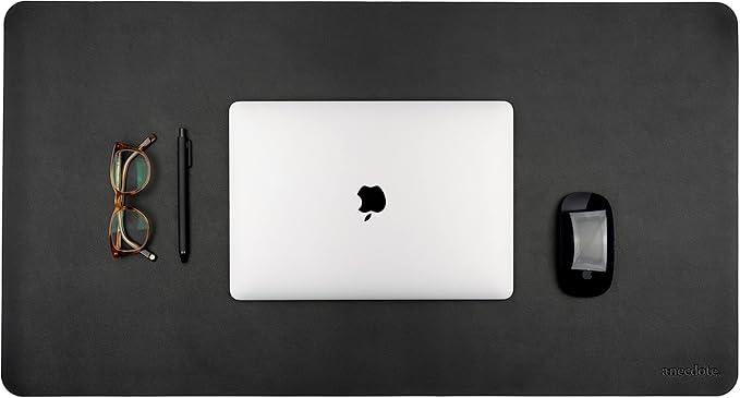 ANECDOTE Vegan Leather Desk Pad - 31.5"x17" Desk Mat for Your Office. This Quality Large Mouse Pad has Chic Elegance, Professional Look & Satisfying Touch - The Perfect Leather Mouse Pad for You!