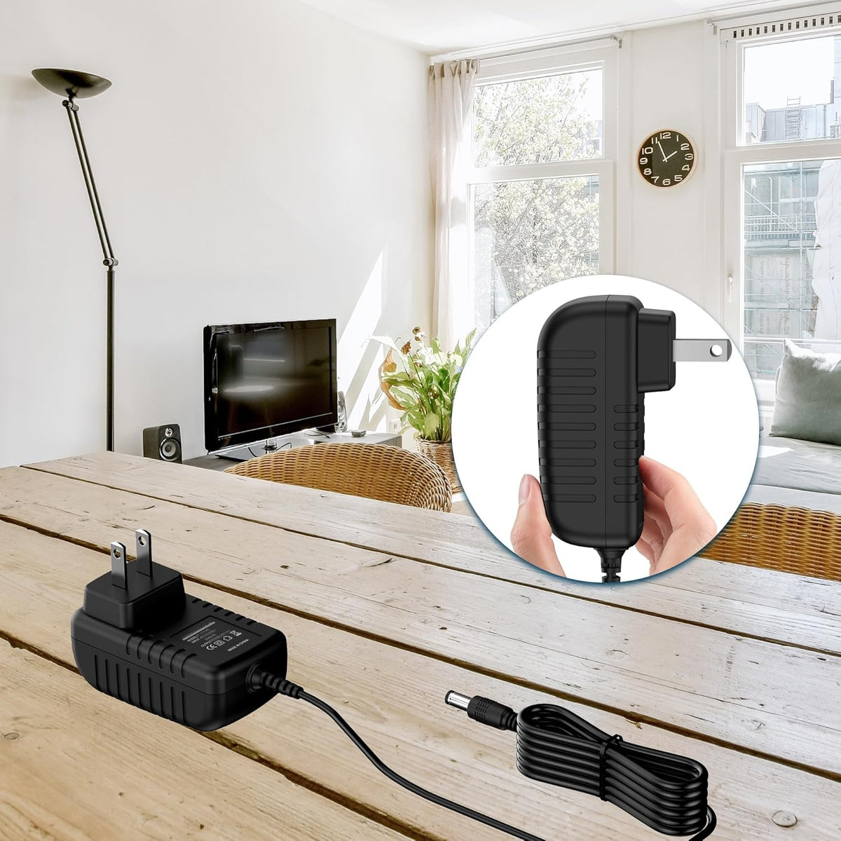 DHJWKFEDH HB24 HB32 HB32RX AC Adaptor Charger Compatible with HelloBaby Wireless Audio Video Baby Monitor Power Supply