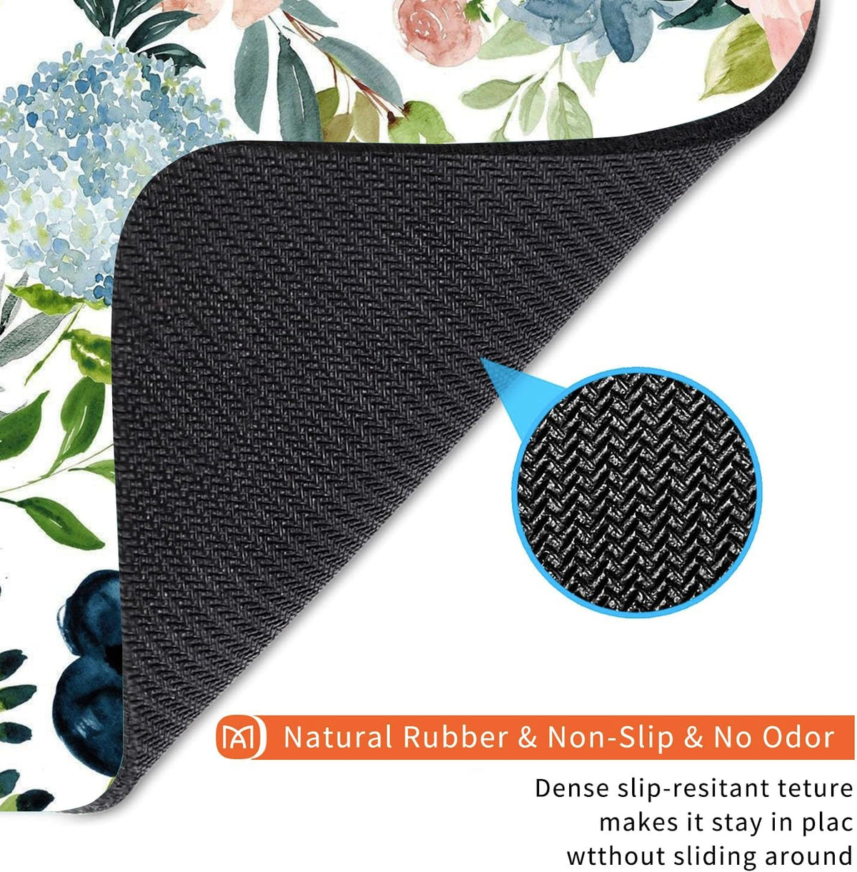 Square Mouse Pad Pretty Flowers, Personalized Premium-Textured Custom Mouse Mat Design, Washable Mousepad Cloth, Non-Slip Rubber Base Computer Mouse Pads for Wireless Mouse