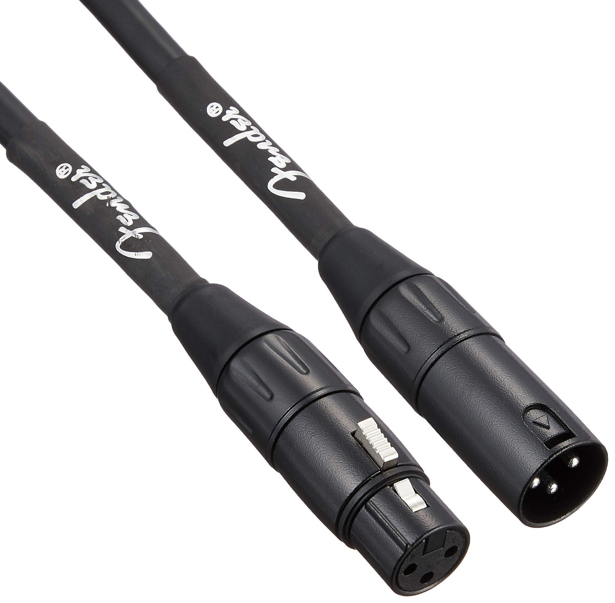 Fender Professional Series Microphone Cable, Guitar Cable, Guitar Accessories, XLR, Black, 25ft