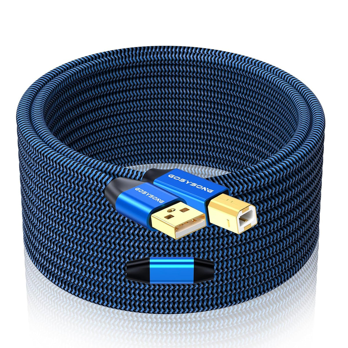 40ft Active USB A to B Cable - High Speed Long Printer USB