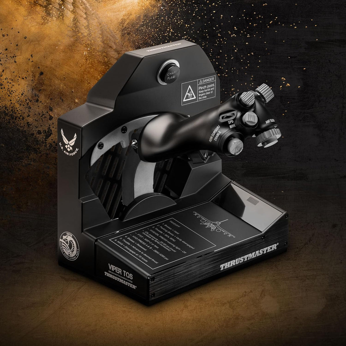 Thrustmaster Viper TQS: Metal Throttle Quadrant System, 21 Action Buttons, 5 Axes, Iconic Chaff/Flare Functions, Licensed by the U.S. Air Force (Compatible with PC)