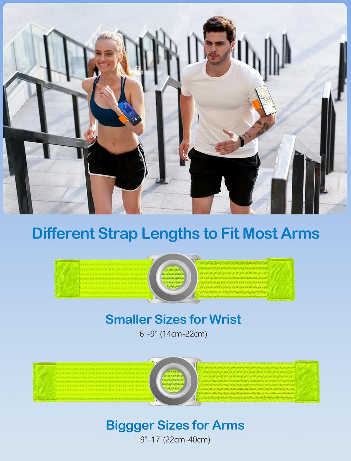 TOPGO Running Phone Holder for iPhone [360° Rotatable & Upgrade Anti-Drop] Magnetic Wrist Phone Holder, Magsafe Armband Compatible with iPhone 16 Pro and Android - Green