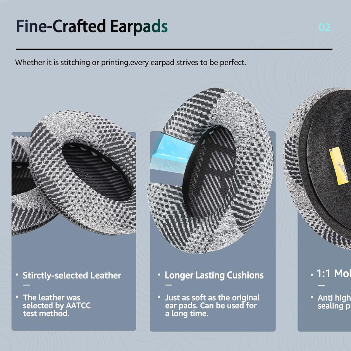 Cooling-Gel QuietComfort 35 / QC35 ii Replacement Ear Pads for Bose Headphones, Also Fit for Bose QC45 QC35 QC25 QC2 QC15/ Around-Ear 2 AE2i AE2w/ SoundTrue & SoundLink Series, Black