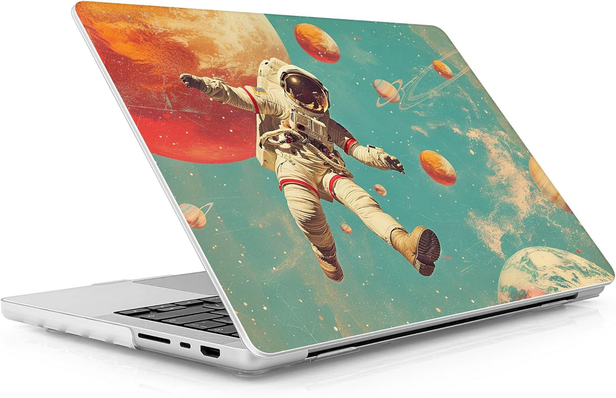 for MacBook Pro 16 inch Case 2021 2022 2023 2024 Release A3186 A3403 M4 A2991 M3 A2780 M2 A2485 M1 Pro/Max, Hard Shell Case with Screen Protector & Keyboard Cover, Astronaut Floating
