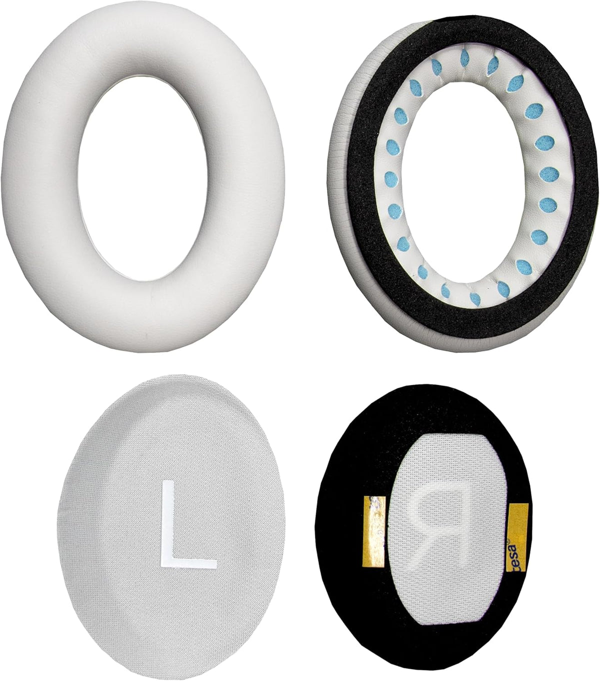 Replacement Ear Pads - Compatible with Bose QuietComfort 45 / SE Headphones, Soft Protein Leather,Premium Noise Cancelling Earpads, Durable & Comfortable Ear Cushions (QC 45-White)