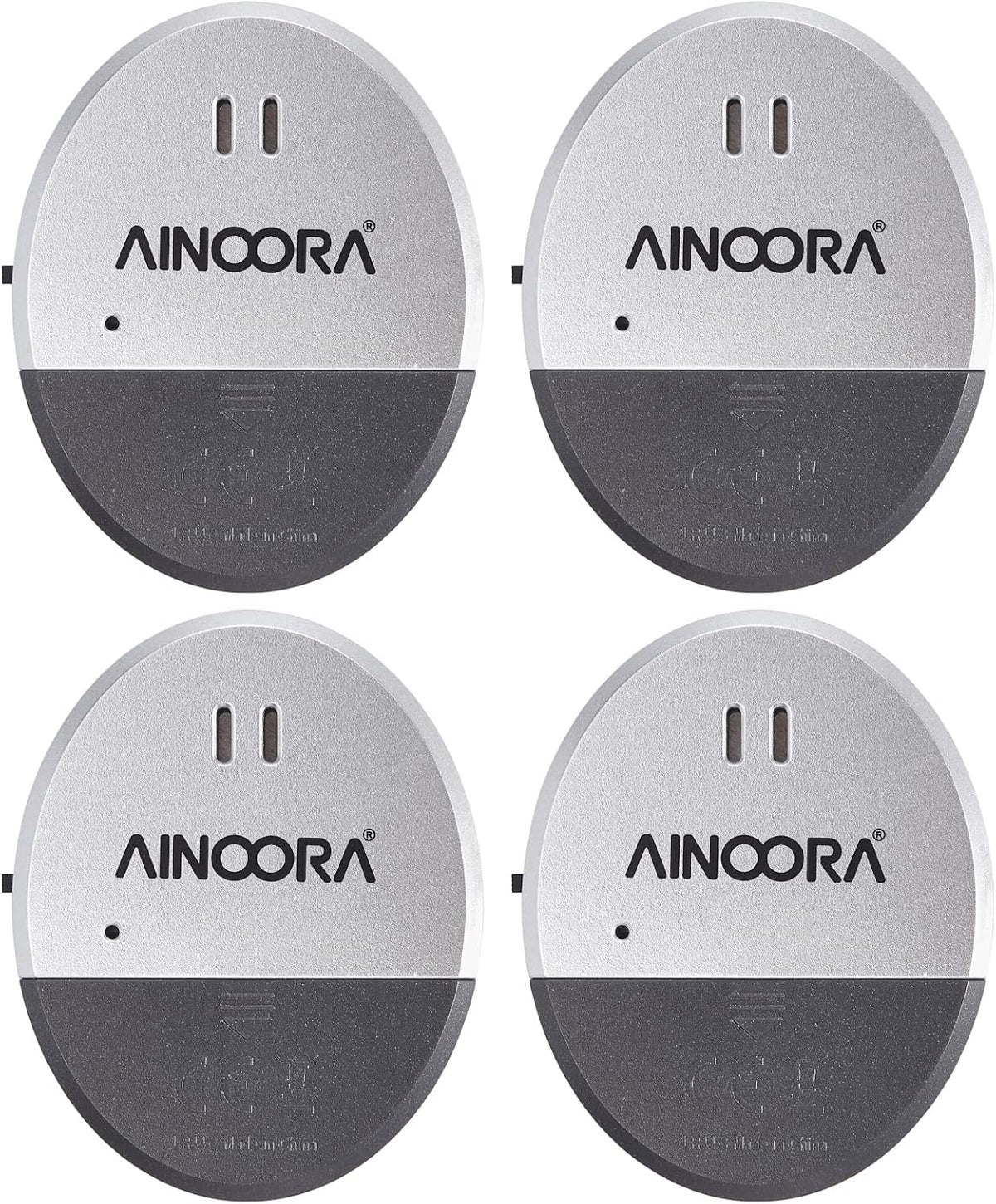 AINOORA 4 Pack, 130dB Window Alarms Loud Glass Break Sensor & Vibration Alarm for Home Security, Burglar Entry Detector
