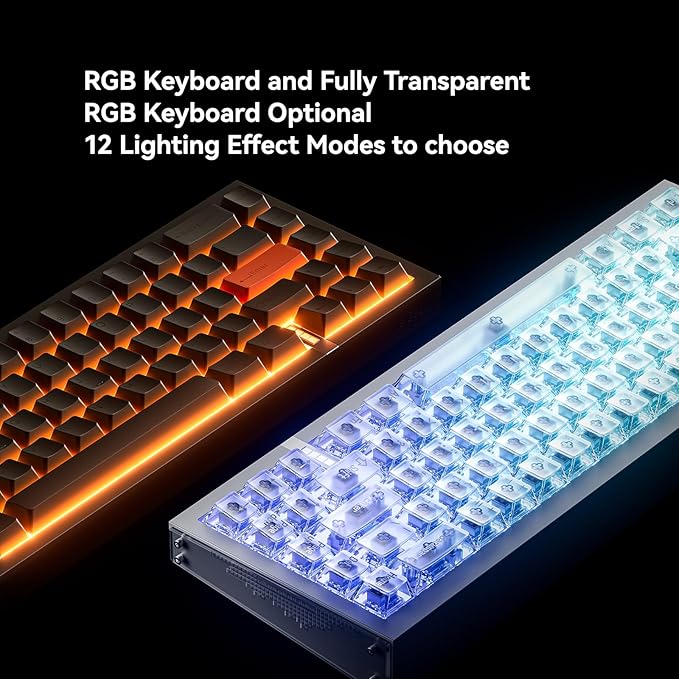 MelGeek REAL67 Wired Gaming Keyboard with RGB Magnetic Keyboard with Hall Effect Rapid Trigger Hot-Swappable Snap Tap &amp Adjustable Actuation Online HIVE Custom (Potassium-Transparent Purple)