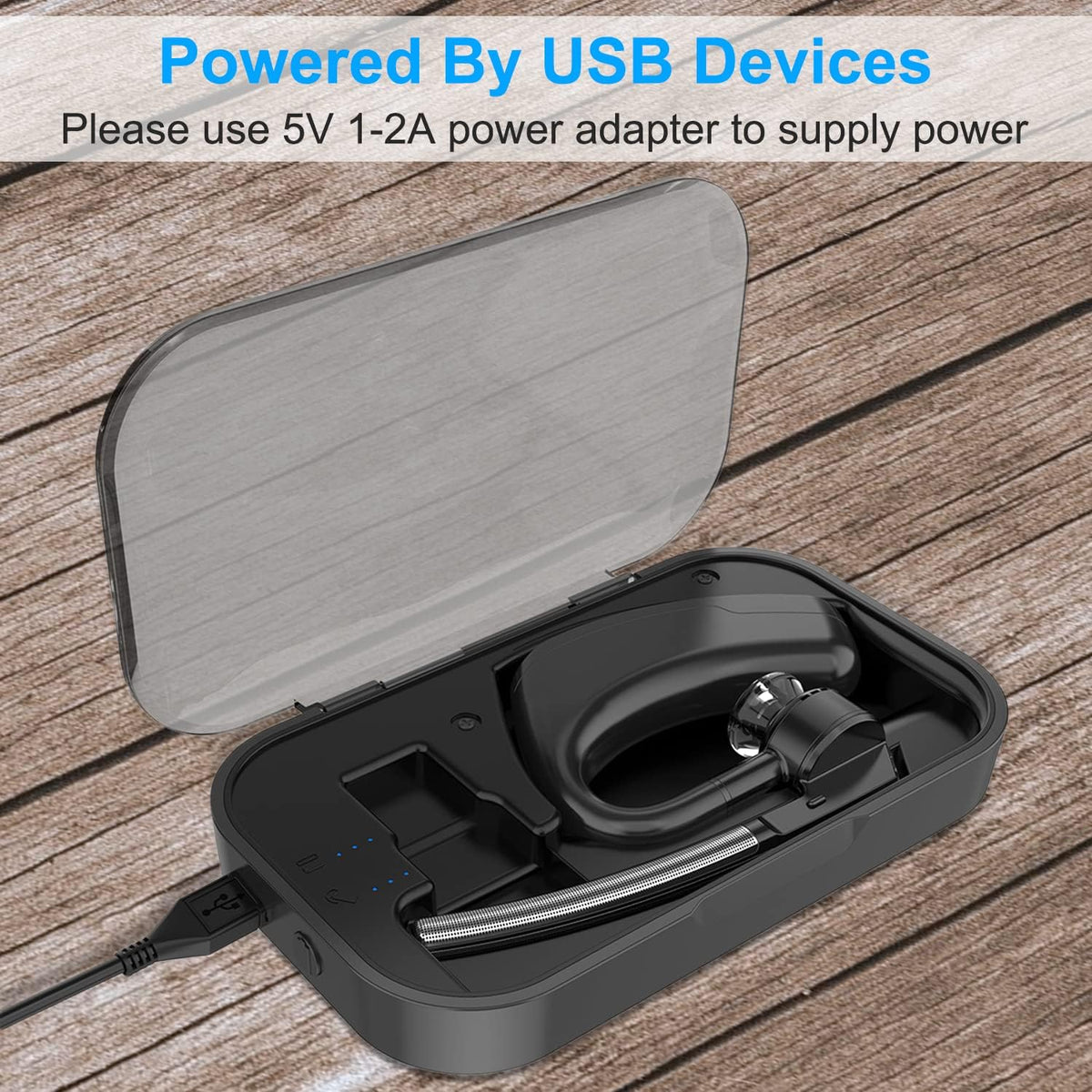 Power Charging Case Compatible with Plantronics Bluetooth Headset Voyager Legend, 2-in-1 Portable Charger Case with LED Status(Only Include The Charging Case)
