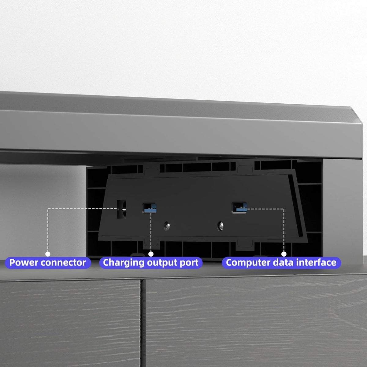 Computer monitor stand Laptop Desk Shelf & Monitor Riser ，27.55 inches,22W charging , 2 USB 3.0 , and 1 USB 2.0， Monitors/PC/Laptop/Computer Space Saver Organizer ，Heavy Duty Gift Gaming Studio Office (USB Hub Fast Charging Version, 700mm)