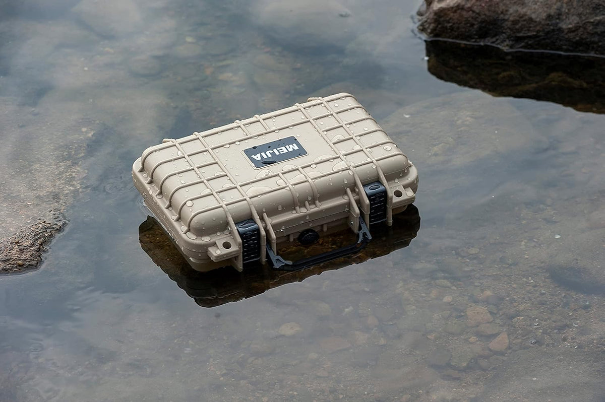 MEIJIA Portable All Weather Waterproof Protective Hard Case, Small Camera Case,Dry Case with Customizable Foam,Fit Use of Drones, Camera,Equipments, 11.65 ”x8.35”x3.78”