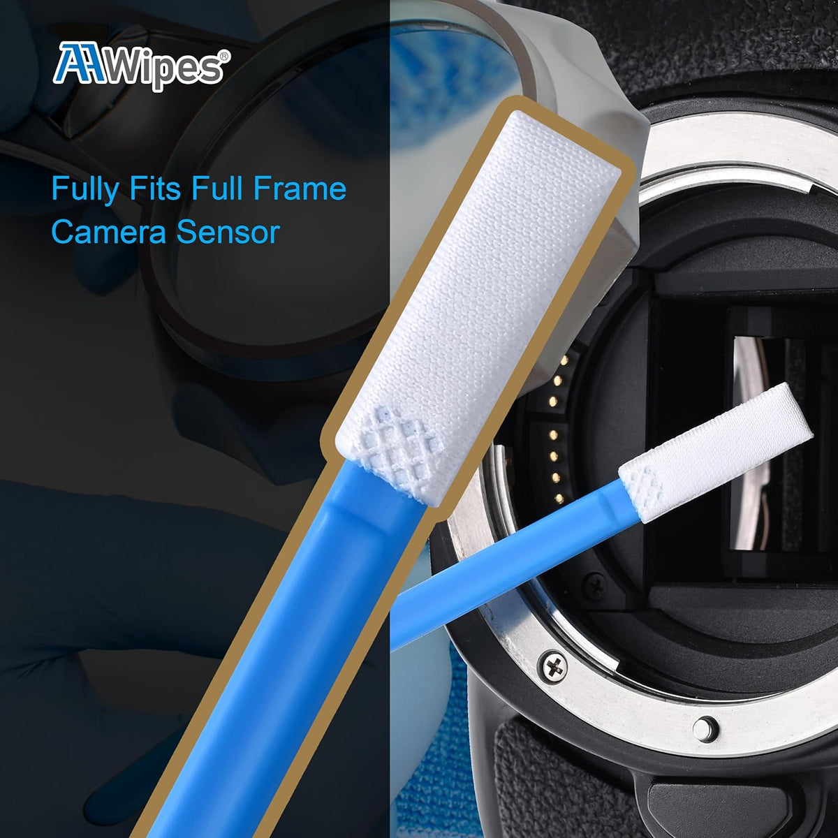 AAWipes Camera Sensor Cleaning Kit Sensor Lens Cleaner for Full Frame of DDR6 DSLR or SLR (6mm Sensor Cleaning Swabs) (HCS-6) (20)