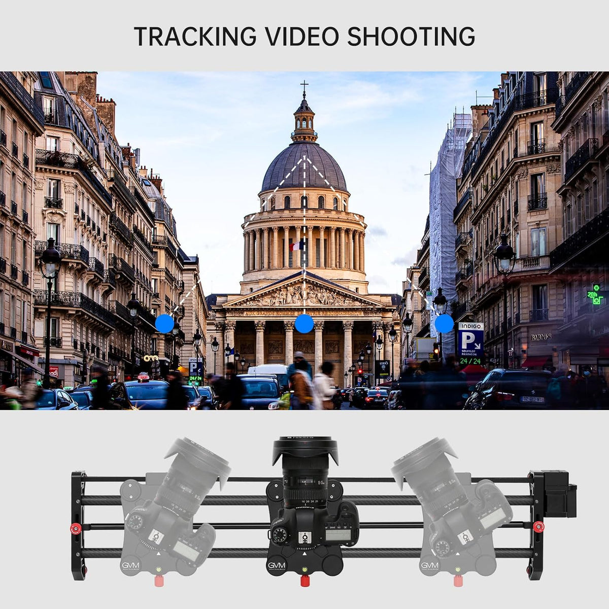 GVM Carbon Fiber Motorized Camera Slider - 31"/80CM with Remote Control, Supports Time-Lapse Photography, Video Mode, Tracking Shooting for Most Cameras