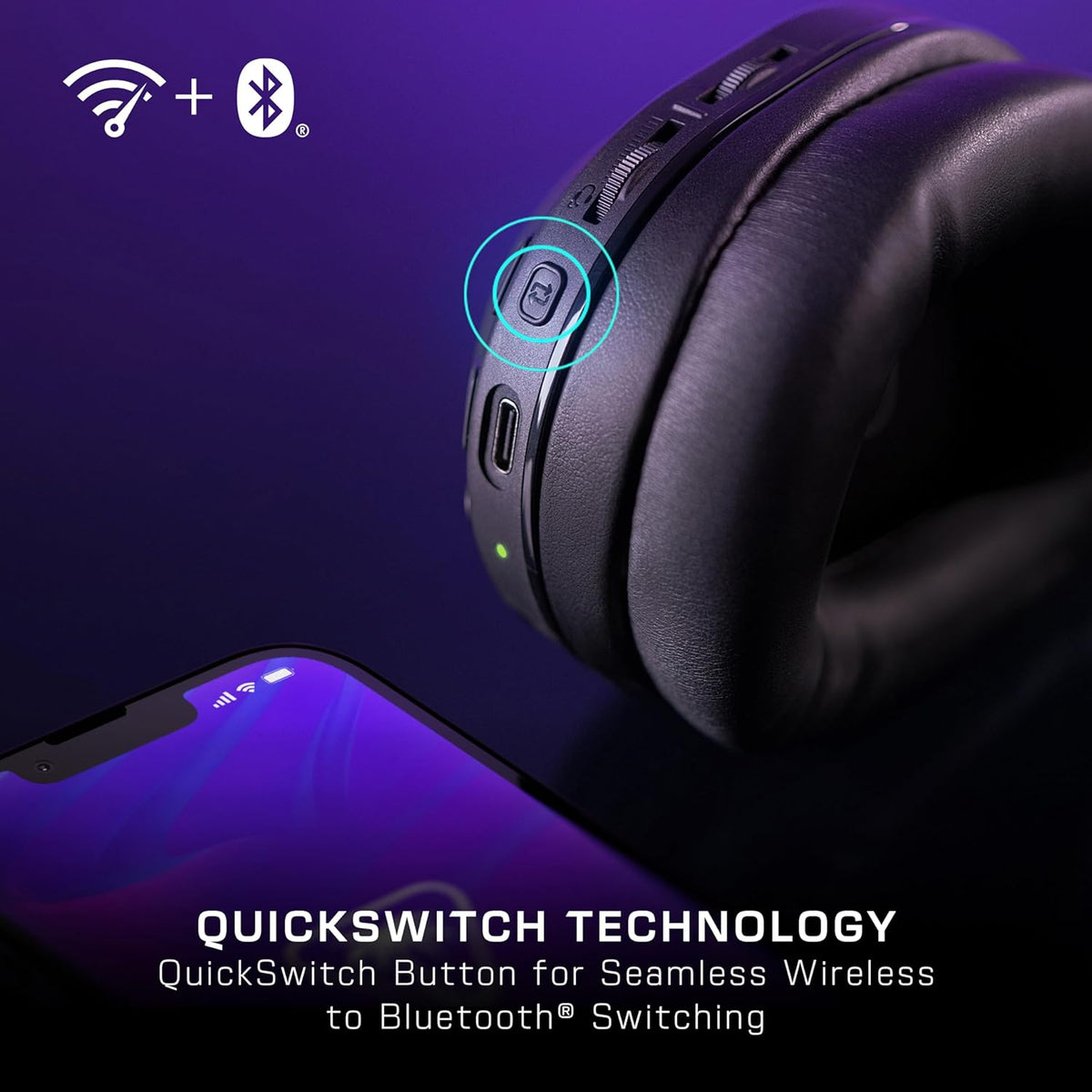 Turtle Beach Stealth 500 Wireless Gaming Headset Licensed for Xbox Series X|S, Compatible with Xbox One, Bluetooth, PC, Mobile, 40 Hr Battery, Memory Foam Cushions, Flip-to-Mute Mic, Black