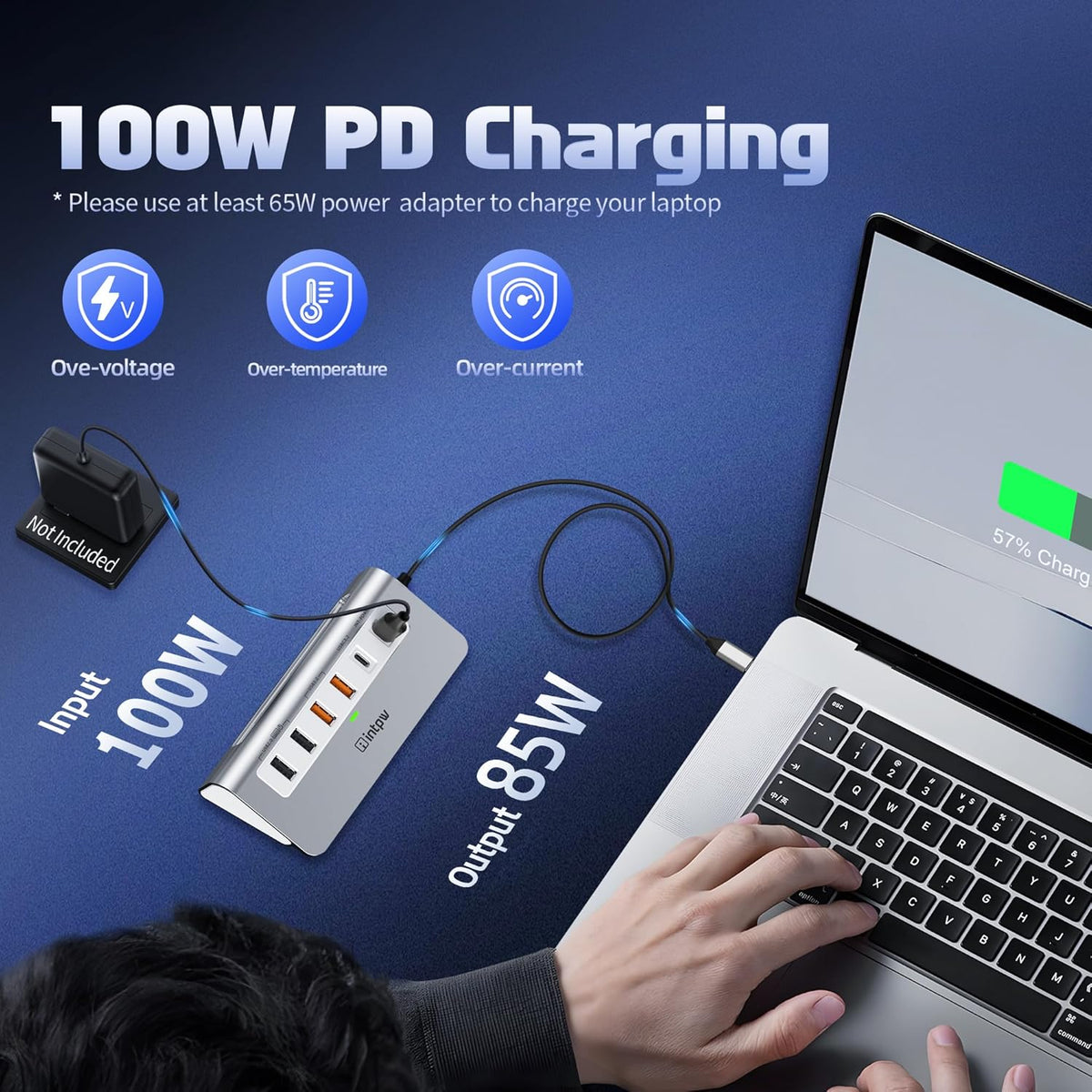 USB C Hub 10Gbps, 9-in-1 USB 3.2 Hub with 4K@60Hz HDMI, Type-C 3.2, 2 USB-A 3.2, 2 USB-A 2.0, PD 100W, SD/TF Slot, Aluminum USB Hub for Laptop, iPhone 16/15 Series, MacBook Air/Pro and More