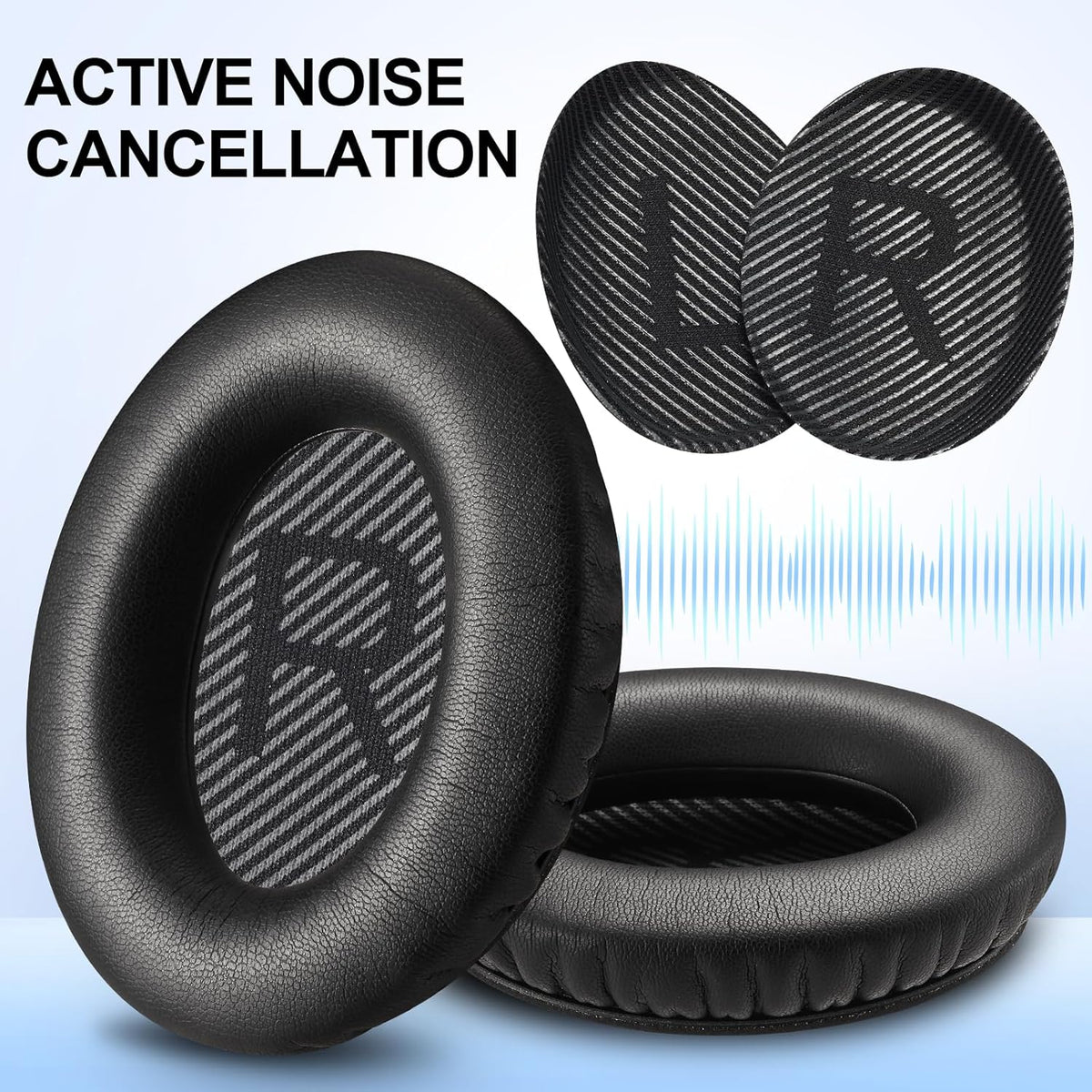 Thcbme Replacement Earpads for Bose Headphones, Bose Quietcomfort 35 Replacement Earpads, Black