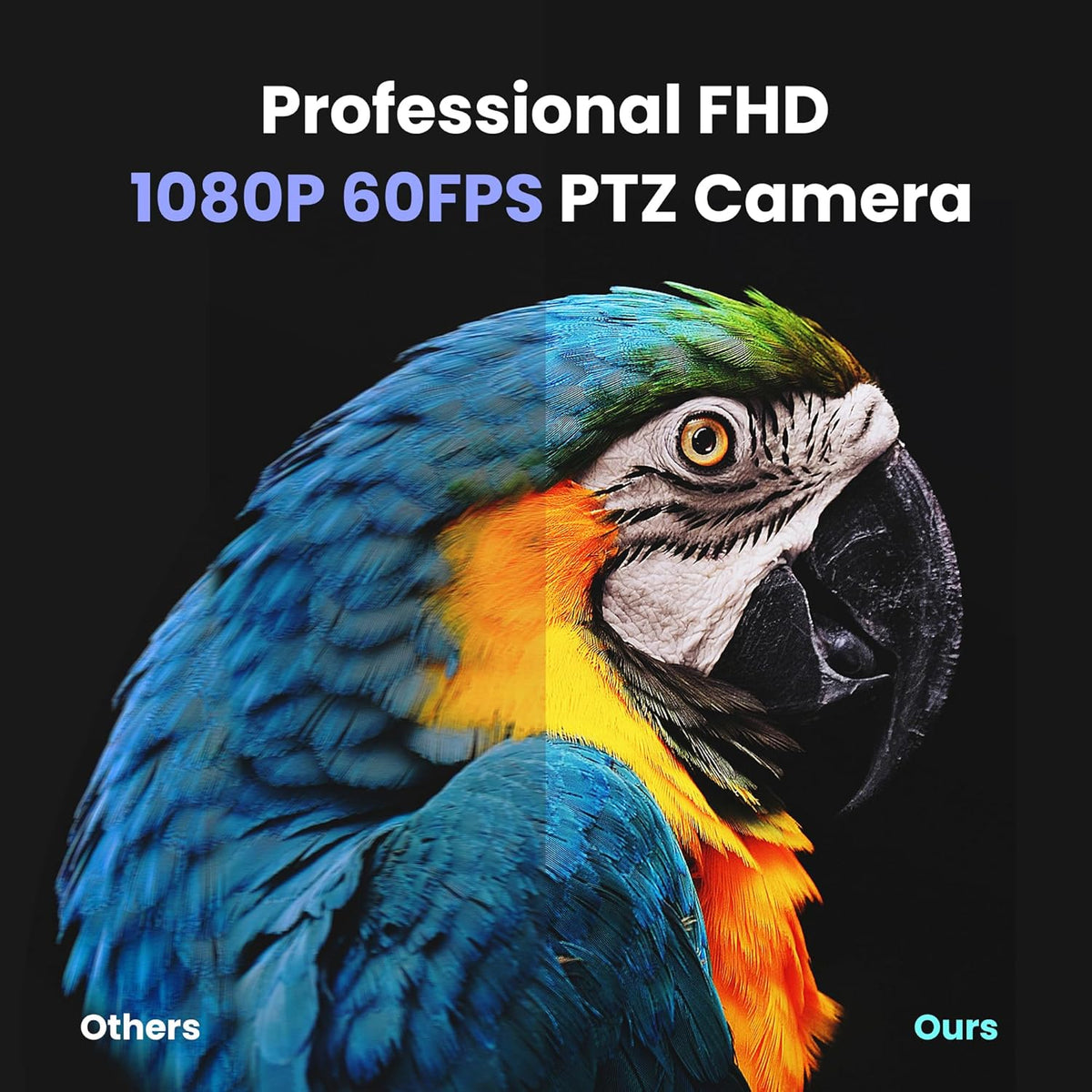 AI Auto Tracking PTZ Camera 3G-SDI/USB3.0/HDMI/LAN IP PoE Live Streaming 20X Optical and 8X Digital Zoom Camera 1080P 60FPS for Church Services Worship Education Events vMix OBS YouTube