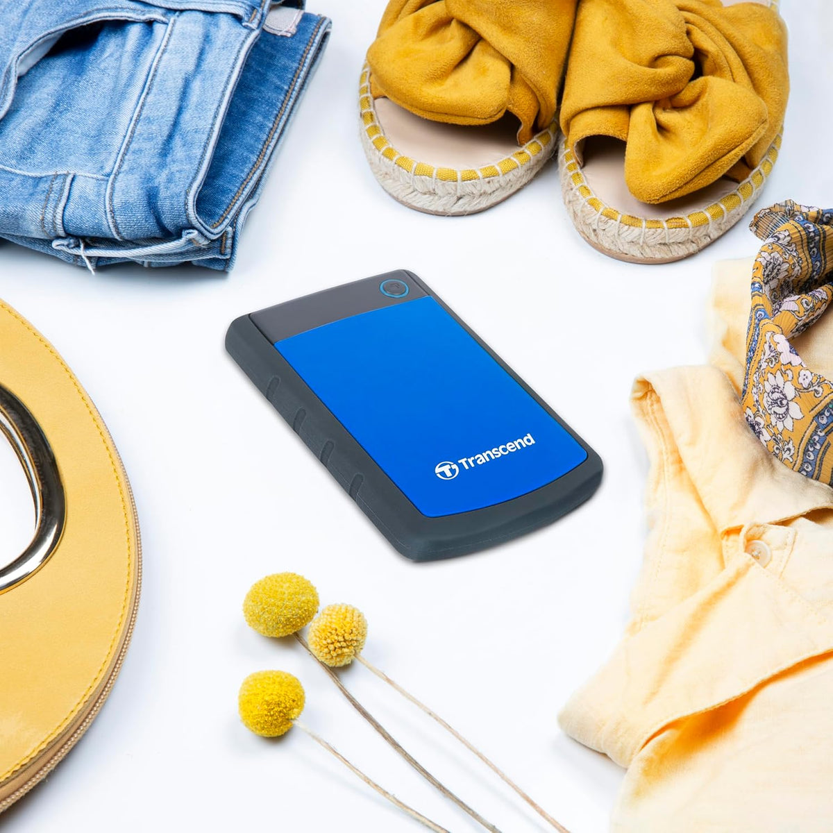 Transcend 1TB USB 3.1 Gen 1 StoreJet 25H3B SJ25H3B Rugged External Hard Drive TS1TSJ25H3B Blue