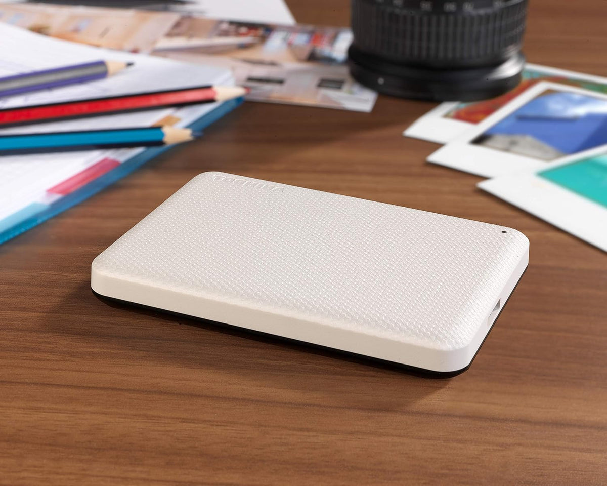 Toshiba Canvio Advance 1TB Portable External Hard Drive USB 3.0, White - HDTCA10XW3AA