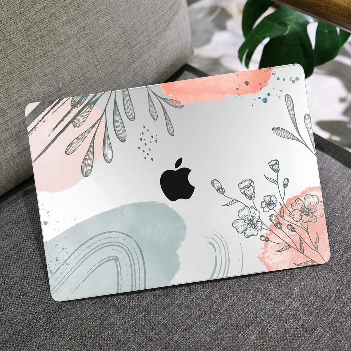 MEEgoodo for M4/M3/M2 MacBook Air 15.3 inch Case 2025 2024 2023, Case Fit Model (A3241/A3114/A2941) for MacBook Air 15 inch, Laptop Hard Shell with Keyboard Cover, Watercolor Floral 3