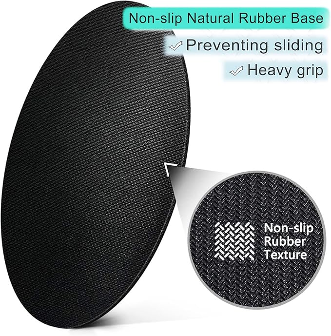 ITNRSIIET Round Mouse Pad with Stitched Edge Premium-Textured Waterproof Non-Slip Rubber Base Desktop Protection Mat Diameter 8.7 inches, Abstract Black and White