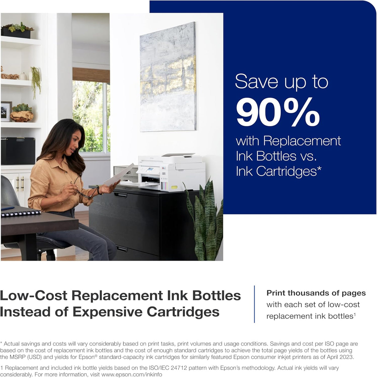 Epson EcoTank ET-4800 Wireless All-in-One Cartridge-Free Supertank Printer with Scanner & EcoTank ET-3850 Wireless Color All-in-One Cartridge-Free Supertank Printer with Scanner