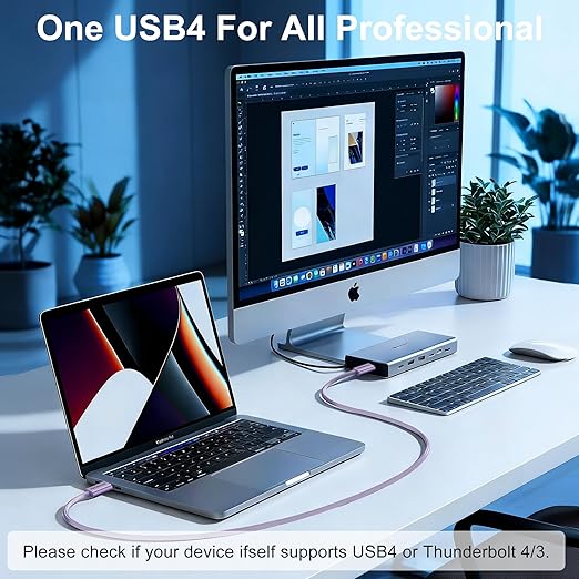 SHULIANCABLE USB C Cable USB 4 Data Cable80Gbps Data Sync Supports 16K/8K DisplaysCompatible with Thunderbolt 4/3 USB C Monitors MacBookHub Docking (Orange 3.3FT/1M)
