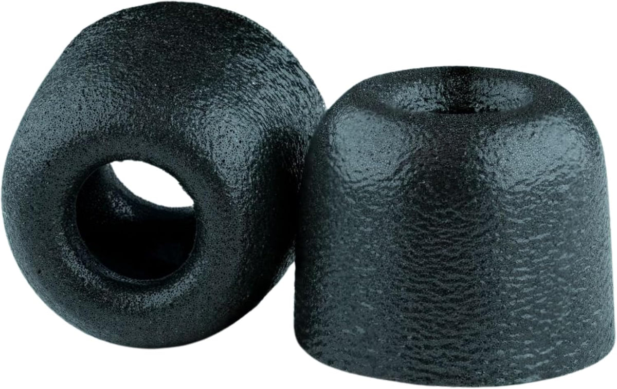 Comply 100 Core Series | Memory Foam Replacement IEM Ear Tips for Etymotic, Westone, Klipsch & More | Superior Noise Isolation, Ultimate Comfort, Secure Fit | Black, Large (3 Pairs)