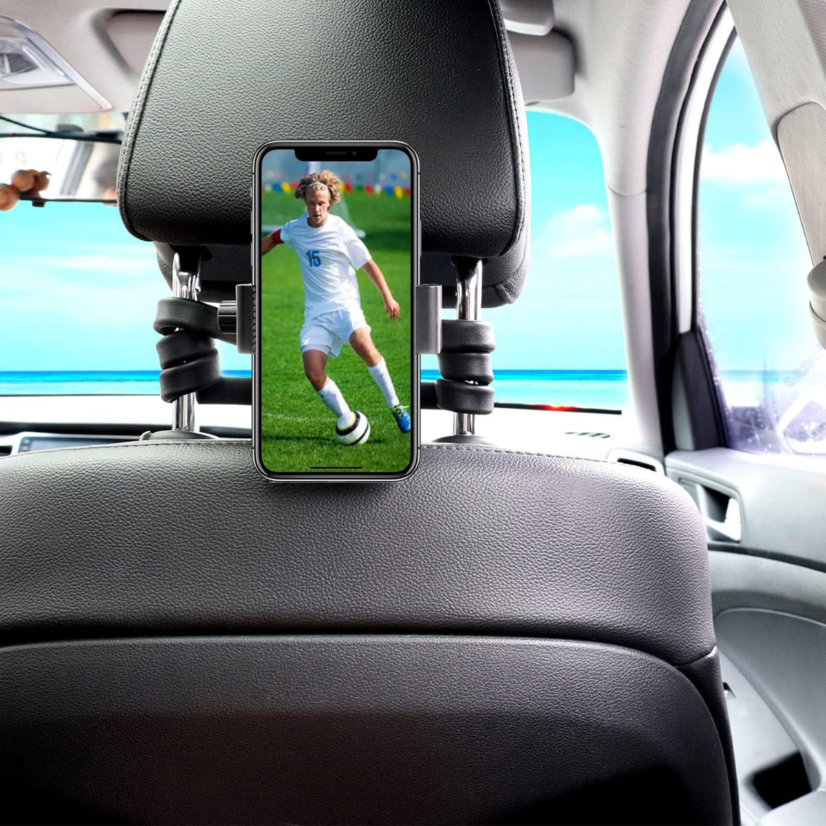Portable Flexible Cell Phone Holder Stand for Treadmill/Stroller/Elliptical/Car/Bike/Shopping Cart,Compatible with 3.5~7.5" iPhone/Smartphone, 27.5 inch/70cm Long Arm for Cellphone