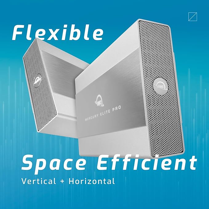 OWC Mercury Elite Pro 6TB External Hard Drive Enclosure for 3.5 Inch SATA Drives USB 3.2 and USB-A/USB-C Thunderbolt Connection Professional Plug n Play HDD Enclosure with Power Adapter
