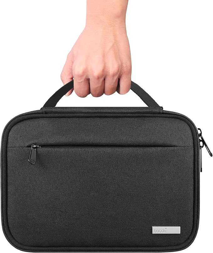 Lacdo Cord Organizer Travel, Cable Organizer Bag Case, Portable Electronics Organizer Travel Case, 6 Layer Large Capacity Charging Cords Storage organizer for Cables, SD Card, Travel Essentials, Black