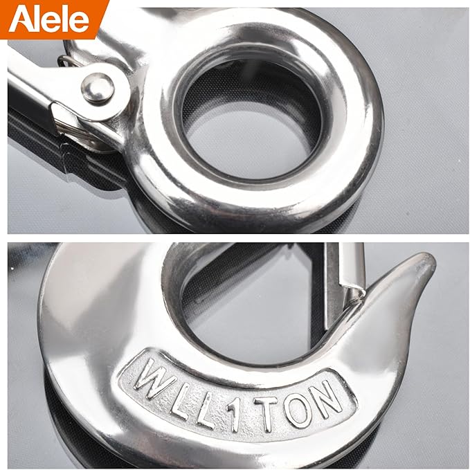 Alele Grab Hooks,1T Crane Scale,Slip Hooks,Stainless Steel Lifting Hook Rigging Accessory (Grab Hooks 1000kg)