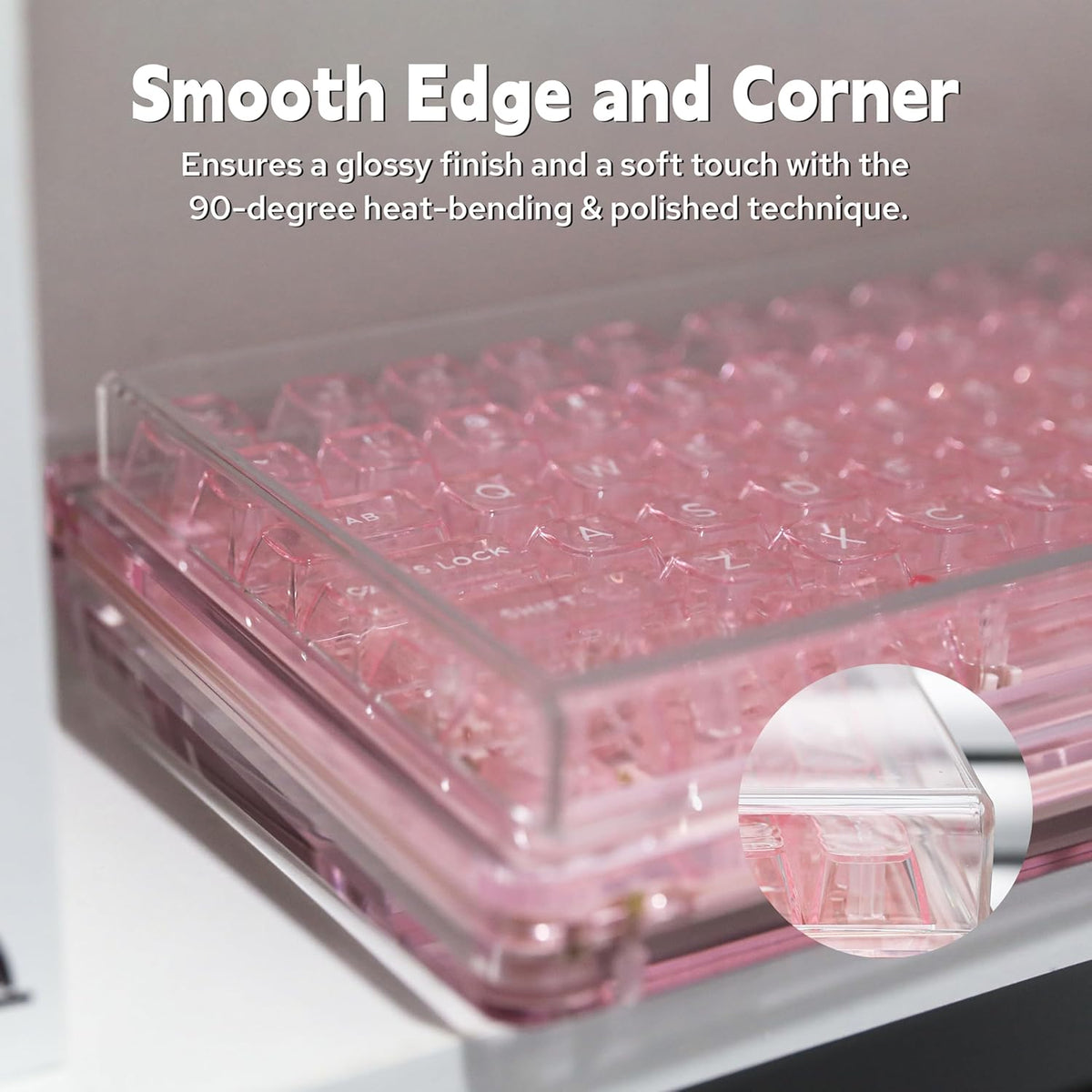 KiiBoom Premium Acrylic Transparent Keyboard Dust Cover, Waterproof, Anti-Dust, Anti-Cat Protector Cover Lid for Mechanical Keyboard (Clear, 12.6'' x 5.3'' x 0.78'')
