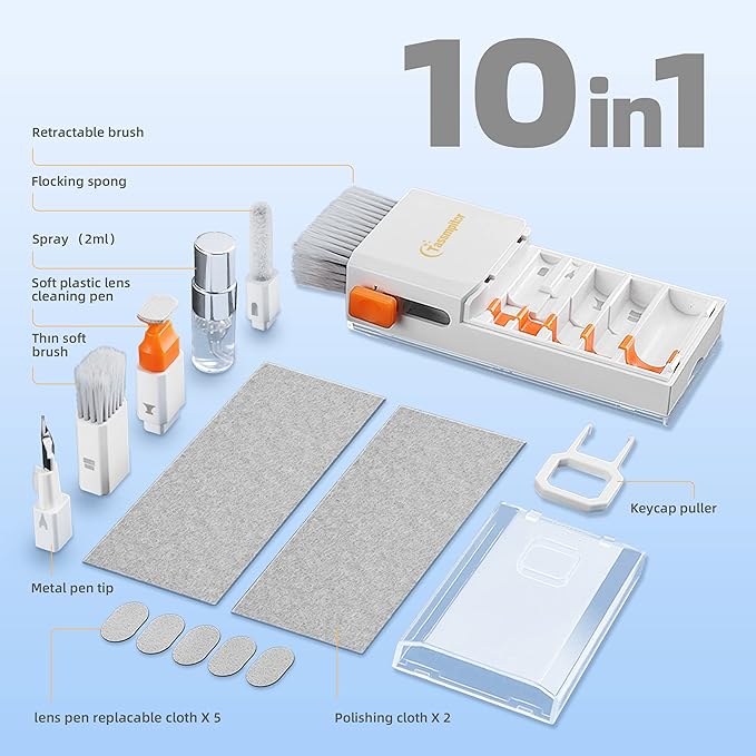 Keyboard Cleaner & Laptop Cleaning Kit for Computer Screen, White